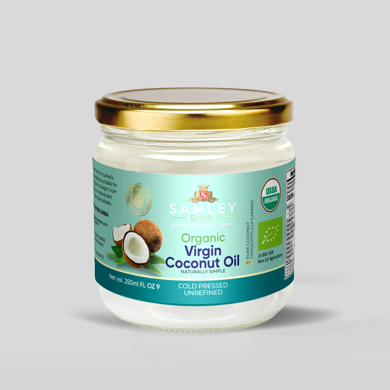 Organic Virgin Coconut Oil 250ml